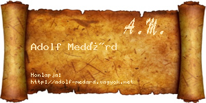 Adolf Medárd névjegykártya